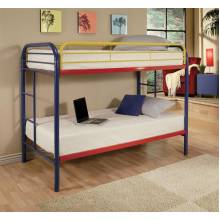 Thomas Rainbow Wood Twin/Twin Bunk Bed W/Built In Ladder